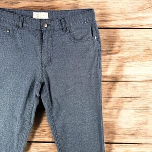 Craft Flow Plaid Pants Men 32x30‎ Slim Tapered 5 Pocket T Navy Tonal Micro Check